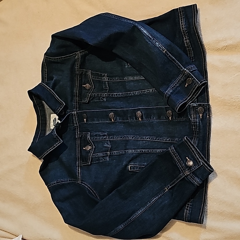 Womens Old Navy Dark Denim Blue Jean Jacket Size XXL Size 16